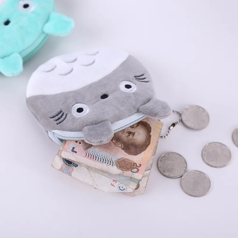 10 см мультфильм Тоторо PP Хлопок молния портмоне милый Миниатюрный Плюшевый