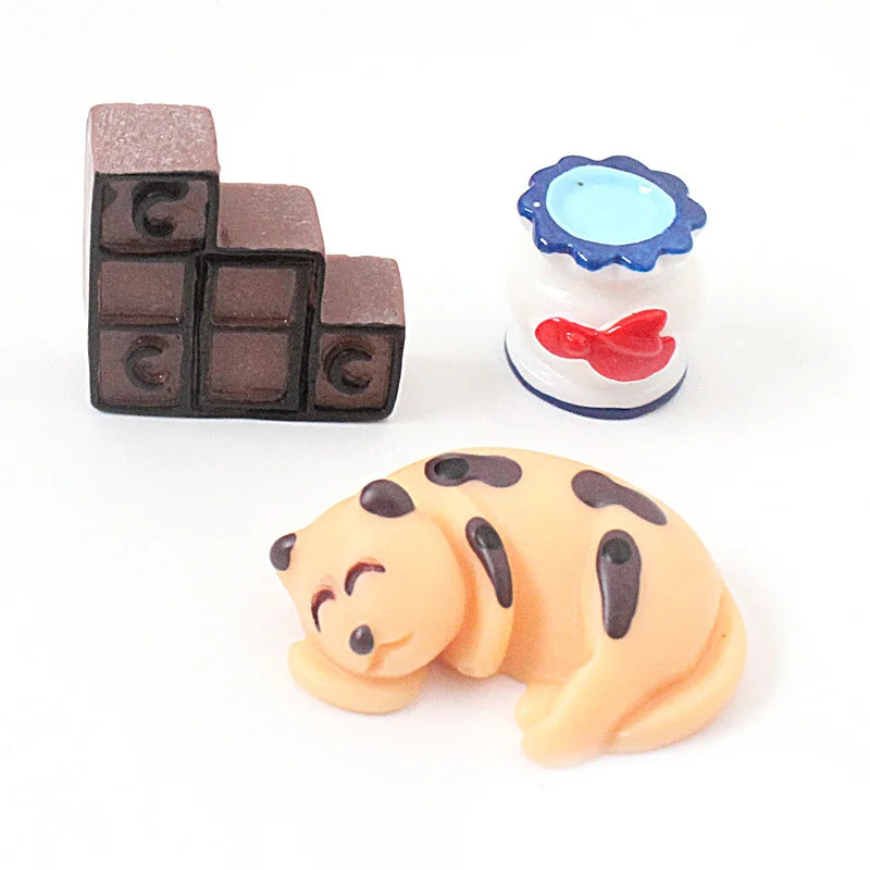 3 шт. мини домик для свинки собаки из смолы сказочные садовые украшения декор