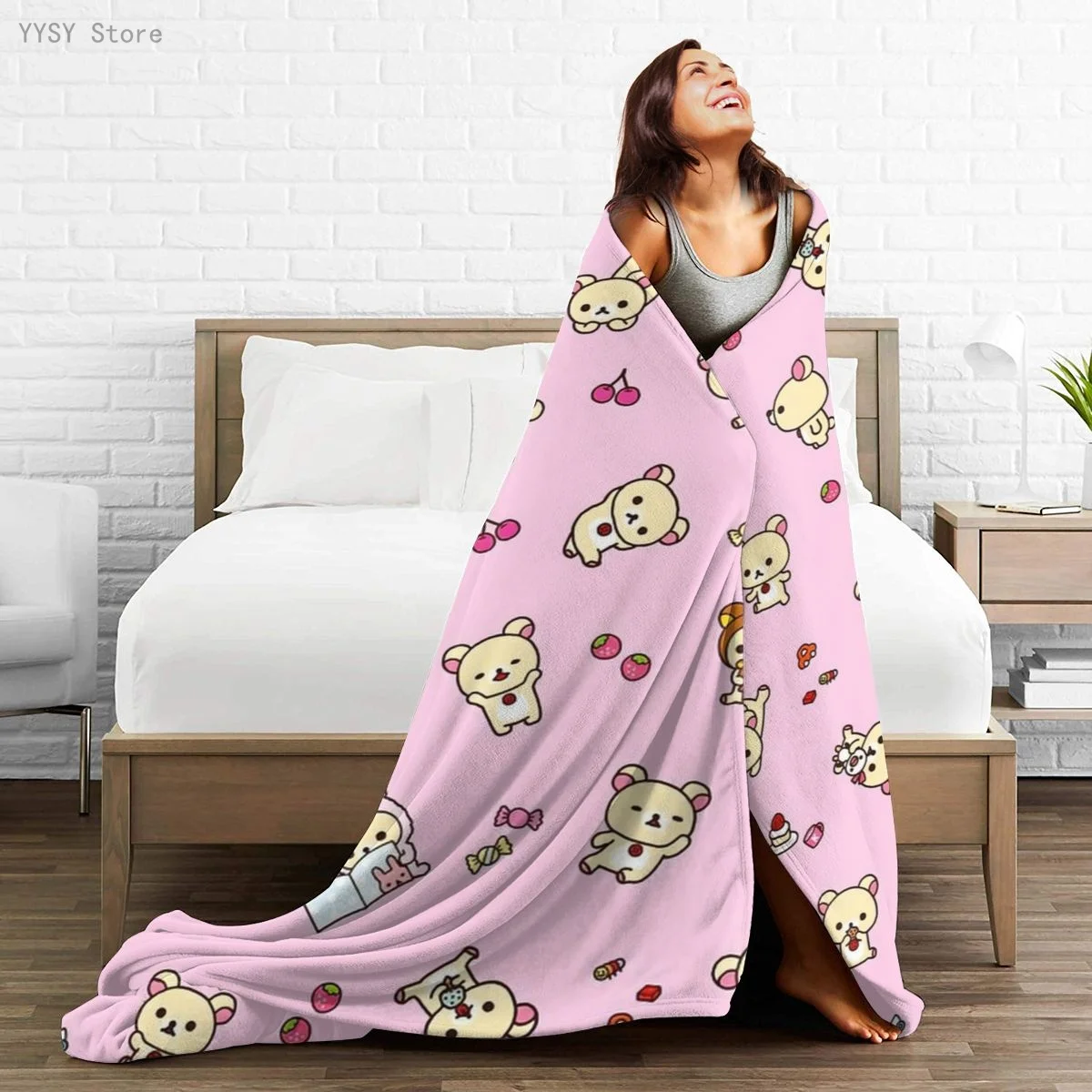 

Kawaii (3) Anime printed Ultra-Soft Micro Fleece Blanket flannel throw Sherpa bedspread bedding sofa