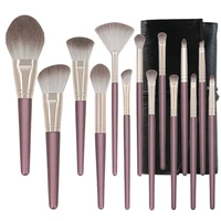 kosmetyki 14pcs natural hair makeup brushes set bag professional powder foundation eyeshadow eyebrow blush beauty cosmetic tools