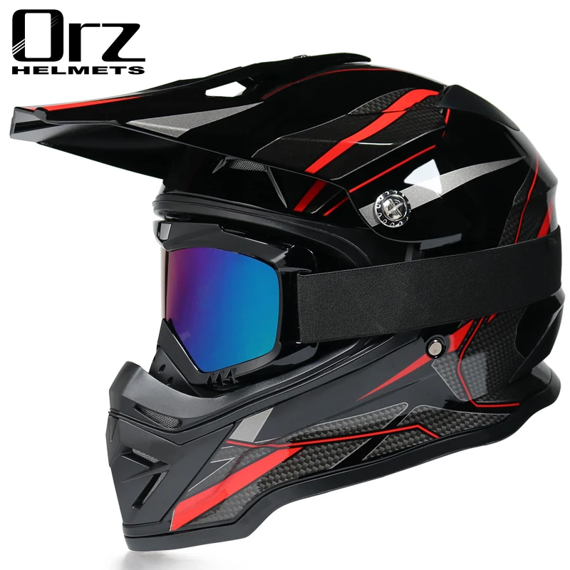 Мотоциклетный шлем с солнцезащитным козырьком гоночный для мотокросса - купить