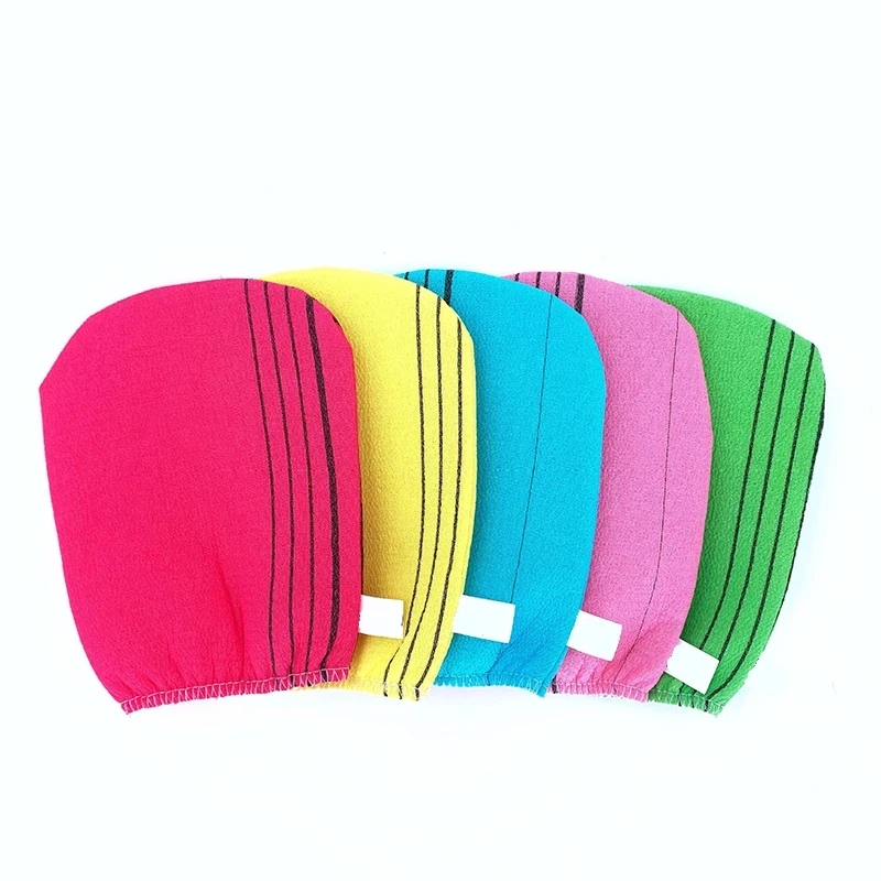

Korean Exfoliating Bath Scrub Glove Exfoliating Body Facial Tan Massage Glove Exfoliator Glove Random Color Bath Shower Wash Hot