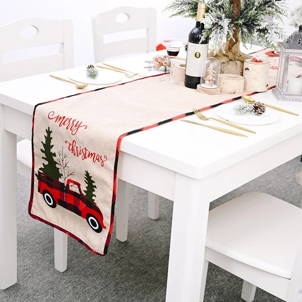 

Christmas Decoration Creative Combination, Table Runner, Dining Table, Decorative Tablecloth, Home Atmosphere, Scene Decoration