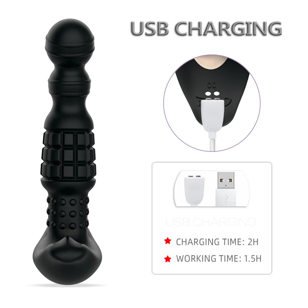 Male Anal Vibrator For Men Dildo Plug Prostate Massager Radio Controlled 360 Degree Rotation G point Stimulate Adult Toys | Красота и