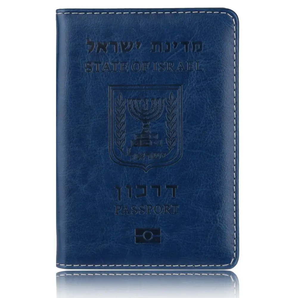 Dark Blue TRASSORY Israel легкий Бумажник Обложка для паспорта Женские аксессуары для путешествий тонкий кожаный бумажник для паспорта - Цвет: Dark Blue