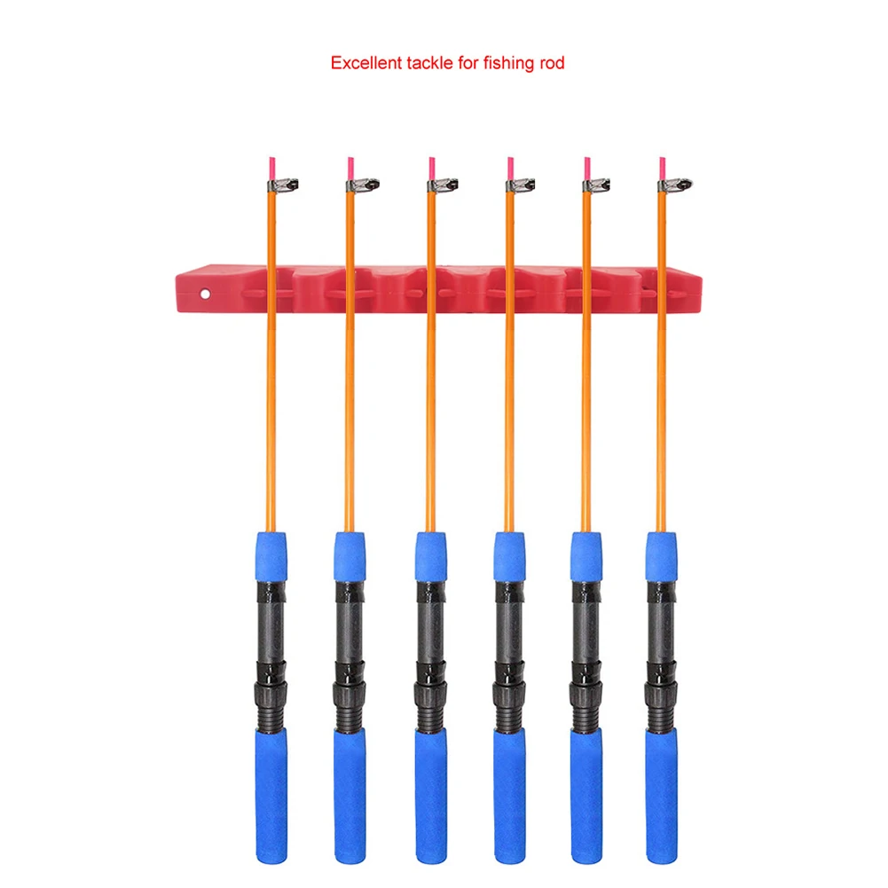 

6 Holes Fishing Pole Storage Rack Fish Rod Wall Mounted Fishing Pole Display Stand Holder Bracket Fishing Accessories