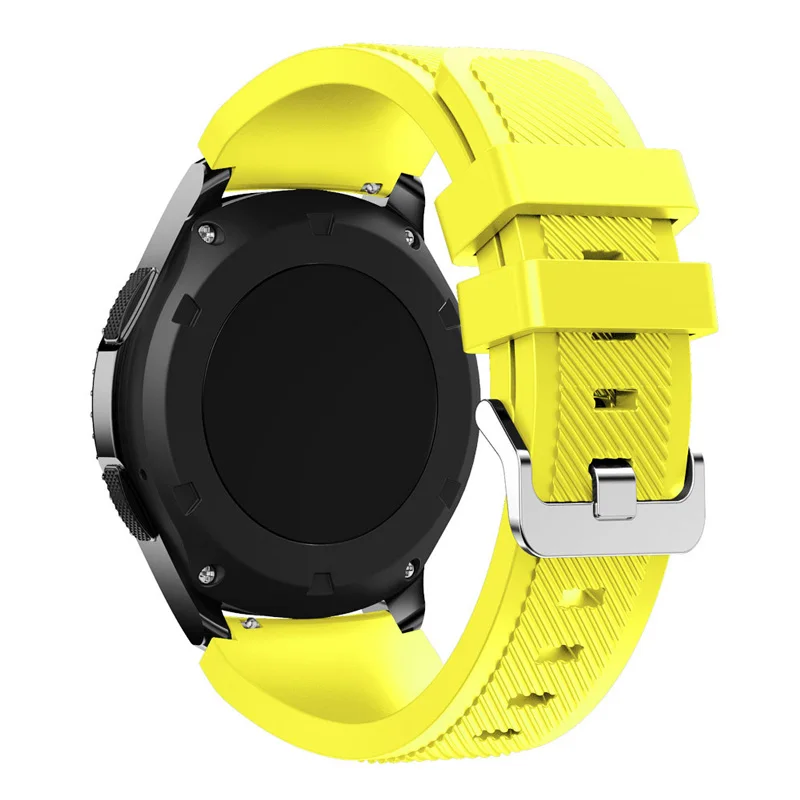 yellow 2 Galaxy watch 46 мм 42 мм ремешок для samsung gear S3 Frontier band 20 мм 22 мм силиконовый ремешок для часов браслет huawei watch GT ремешок S3 - Цвет ремешка: yellow 2