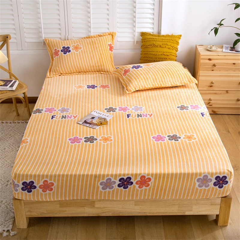 

Постельное белье из микрофлиса, зимние и устойчивые к пятнам простыни, универсальная эластичная лента для кровати, 1 шт., домашний декор, защ...