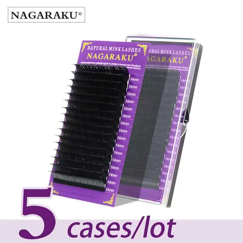 NAGARAKU Ресницы для Наращивания Макияж 5 штук Накладные Пучки Отдельные Ресниц