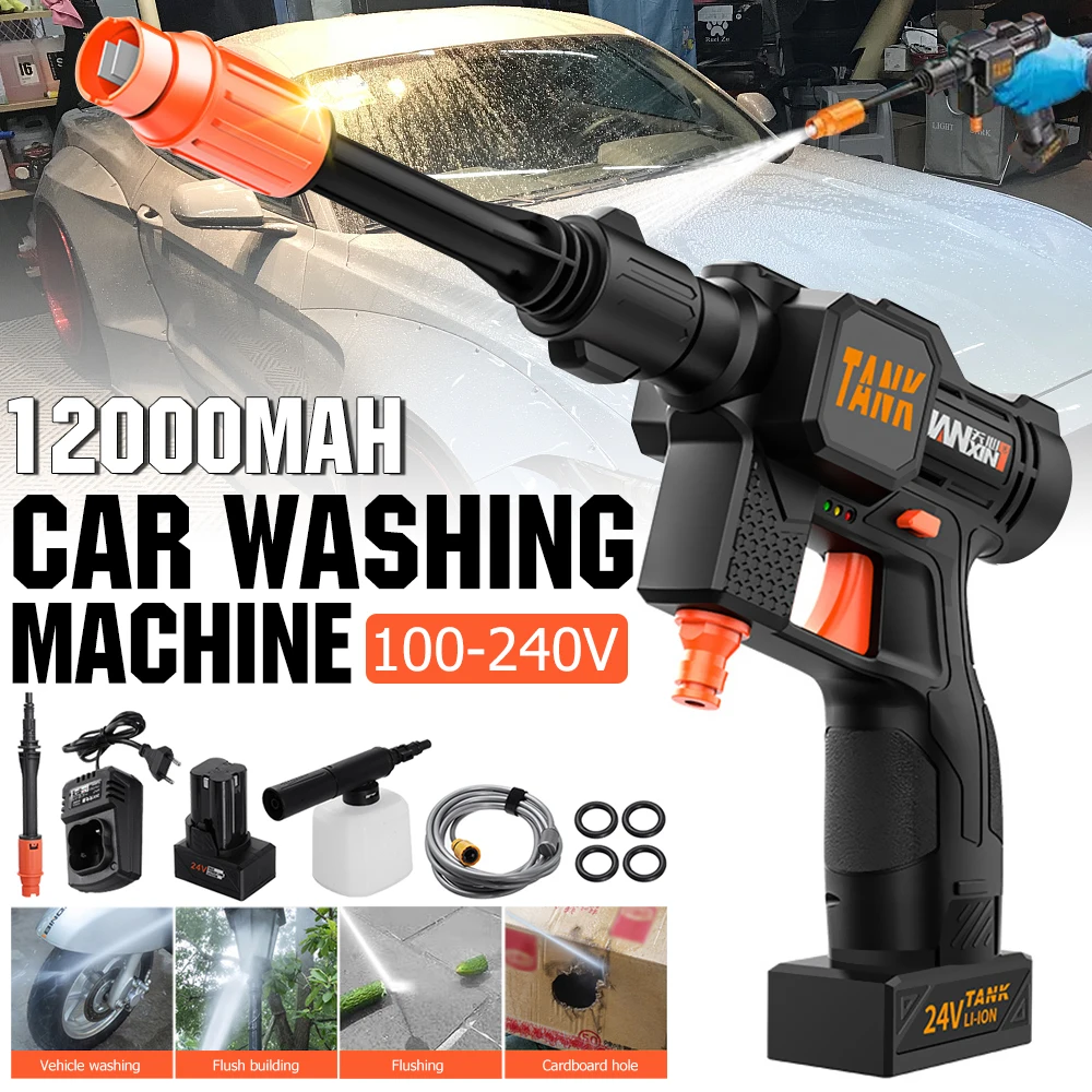 Дешево 12000 мАч 48 бар Беспроводной мойщик высокого давления водяной пистолет литиевая батарея портативный мойщик высокого давления пенный генерат... Цена 12000 мАч 48 бар Беспроводной мойщик высокого давления водяной пистолет литиевая батарея портативный мойщик высокого давления пенный генерат...