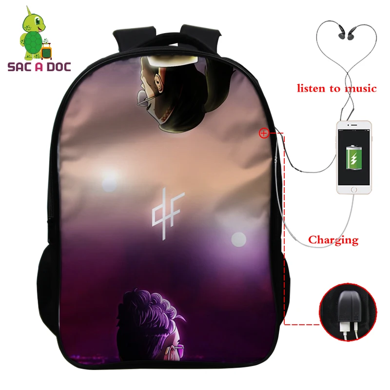 Bookbag 19 16 дюймов рюкзаки PNL печать USB зарядка школьный рюкзак для подростков мальчиков и девочек рюкзак для ноутбука дорожная сумка Sac Dos - Цвет: Bookbag 19