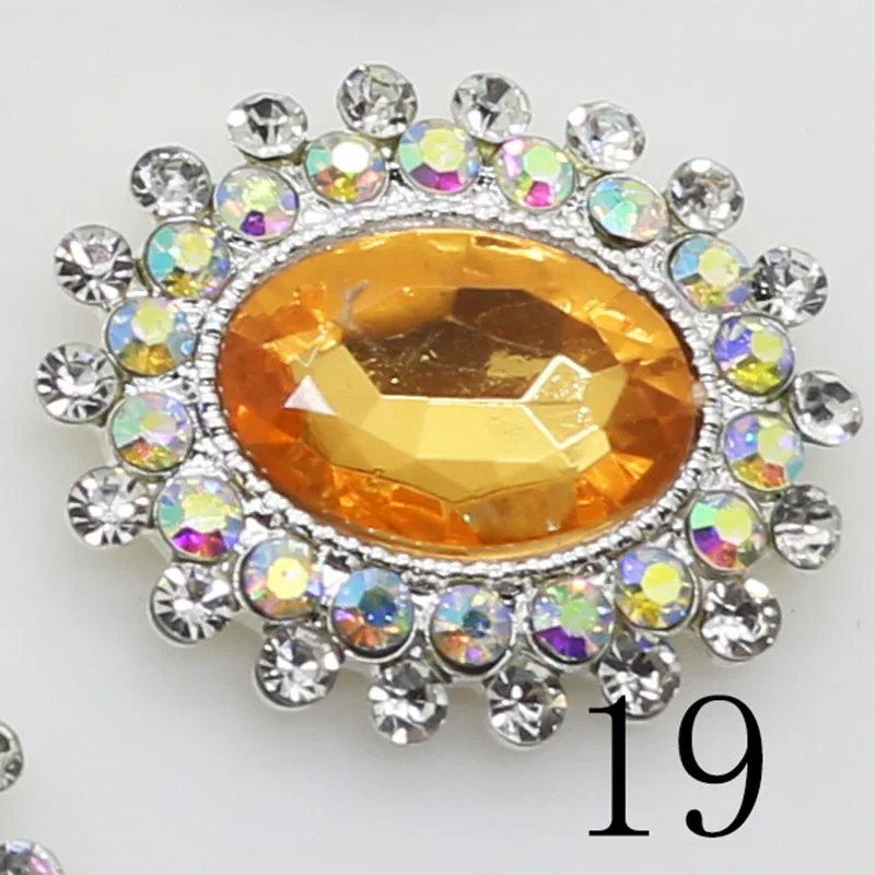 NO.19 10 шт./lot30*26 мм акриловые кнопки обеденный стол для отеля алмазные украшения аксессуары DIY ремесло украшения украшенные пряжки - Цвет: NO.19
