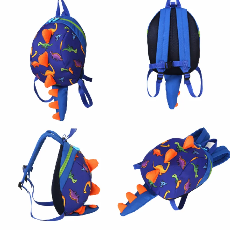 School Bags Children's Backpack Cute Cartoon Little Dinosaur Anti-lost Children School Bags For Boys Girls Toddler Kids Backpack