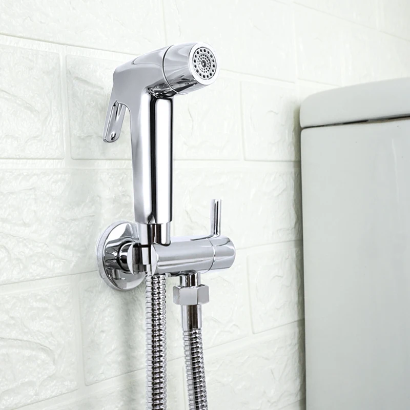 Ручной спрей для биде черный латунный корпус 2 функции лейка душа ABS распылитель