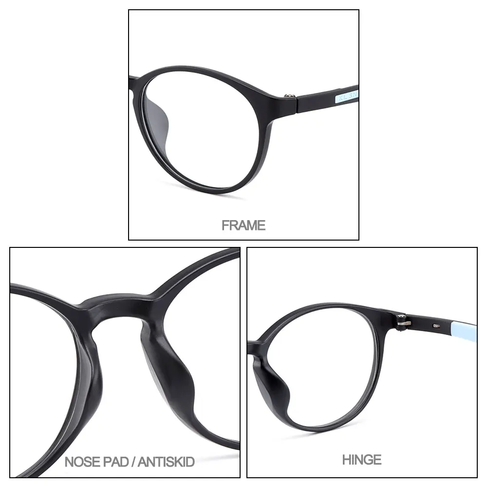 

CICCOLINI Round Girl's Glasses Frame Ultralight Plastic TR90 Student Myopia Prescription Spectacles Frames Flexible Legs MD8036