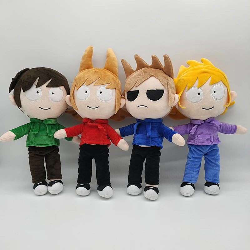 Eddsworld-Mu&ntilde;eca anim&eacute; de peluche de 32-38CM para ni&ntilde;os, juguetes de felpa perif&eacute;ricos, decoraci&oacute;n del hogar, regalos de vacaciones-1