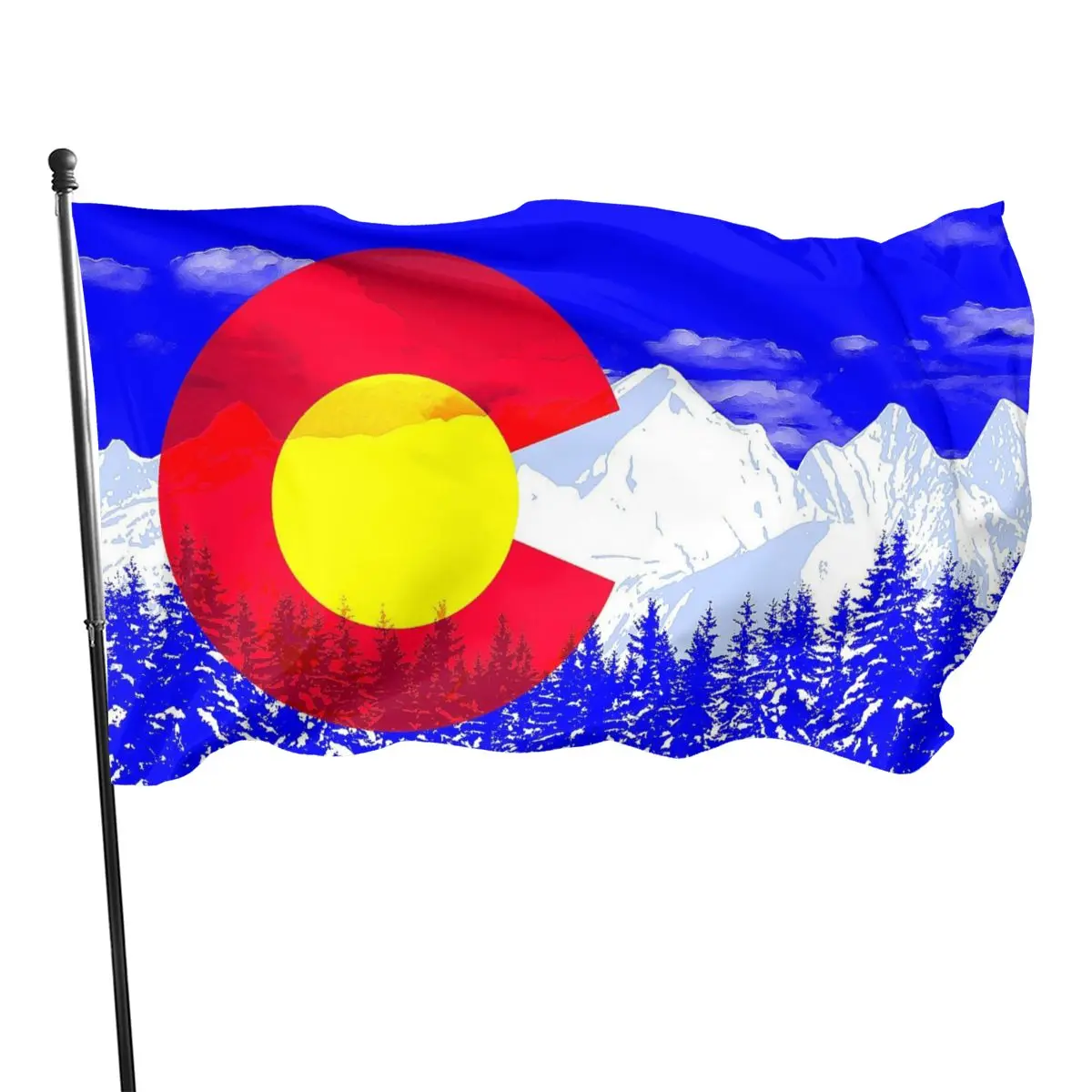 

Colorado Flag Mountain Rainbow Flag Polyester Standard Pride Peace Flags Stripe Super-Poly Indoor Outdoor Banner