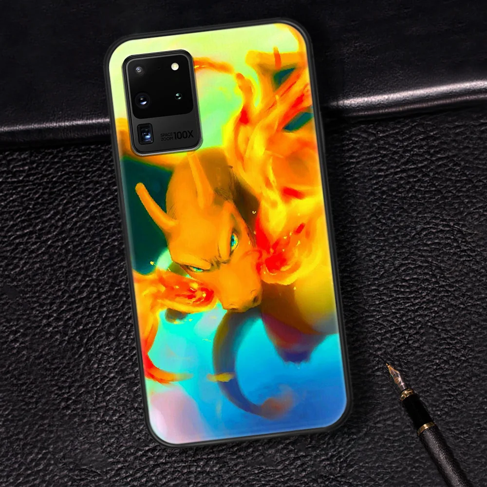 

Charizard Cartoon Anime Phone Case Cover Hull For Samsung Galaxy S 6 7 8 9 10 e 20 Edge Note 8 9 10 Plus black Etui Tpu Cell