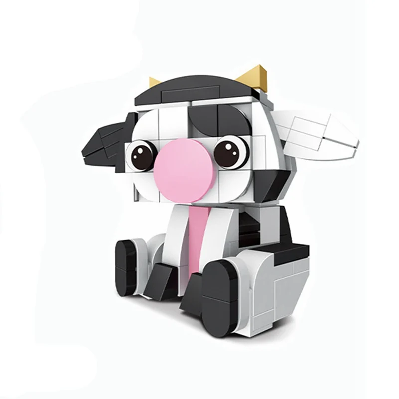 

Friend Animal Sets LTHM043 128PCS Blocks Accessories Toy For Children Model Building Toys Hobbies Cow Animals Friends Kids Gifts