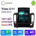 Автомагнитола Tesla style DSP для Nissan Tiida C11, Android 10,0, PX6 2004-2013, мультимедийный видеоплеер с GPS-навигацией, 4G, LTE, BT 5,0
