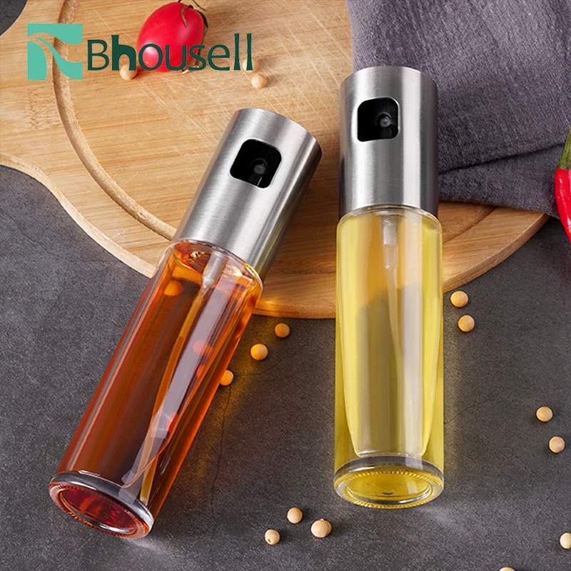 

Glass Spray Bottle Push Type Kitchen Baking Barbecue Tool Cooking Supplies Outdoor Portable Spray Bottle
