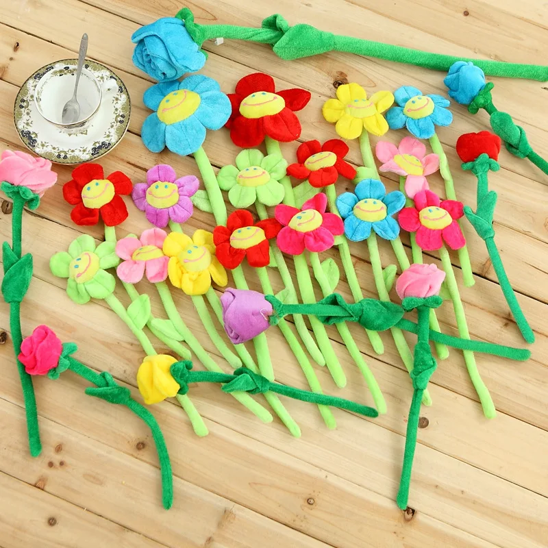 

8pcs Curtain Accessories home decoration Cute Smile cartoon Sunflower plush toys creative Christmas Valentine's Day gift