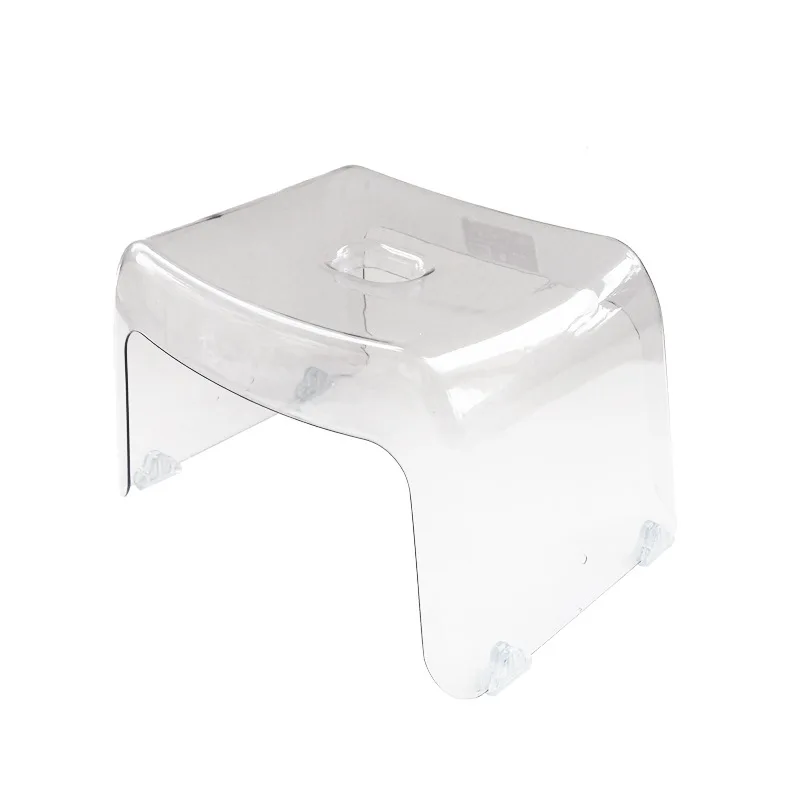 JOYLOVE Bathroom Bath Stool Non-Slip Transparent Shoe Change Toilet Thickened Plastic Bench Acrylic Low | Мебель