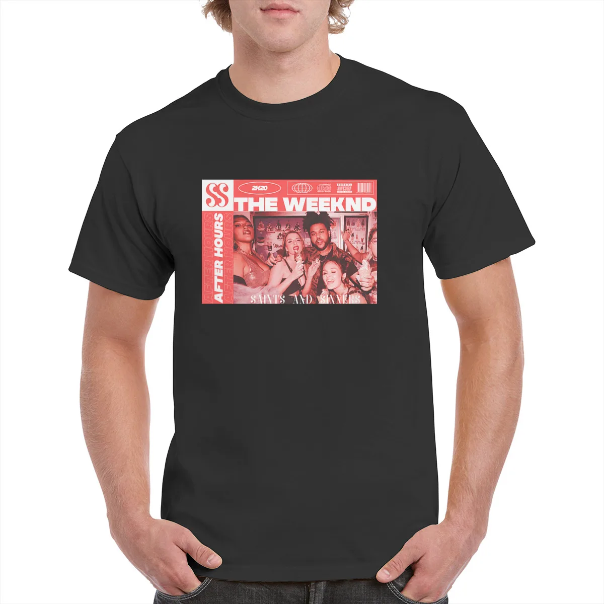 

100% Cotton The Weeknd Tops t shirt Unisex STARBOY Graphics Tees After Hour T-Shirt Female/Man