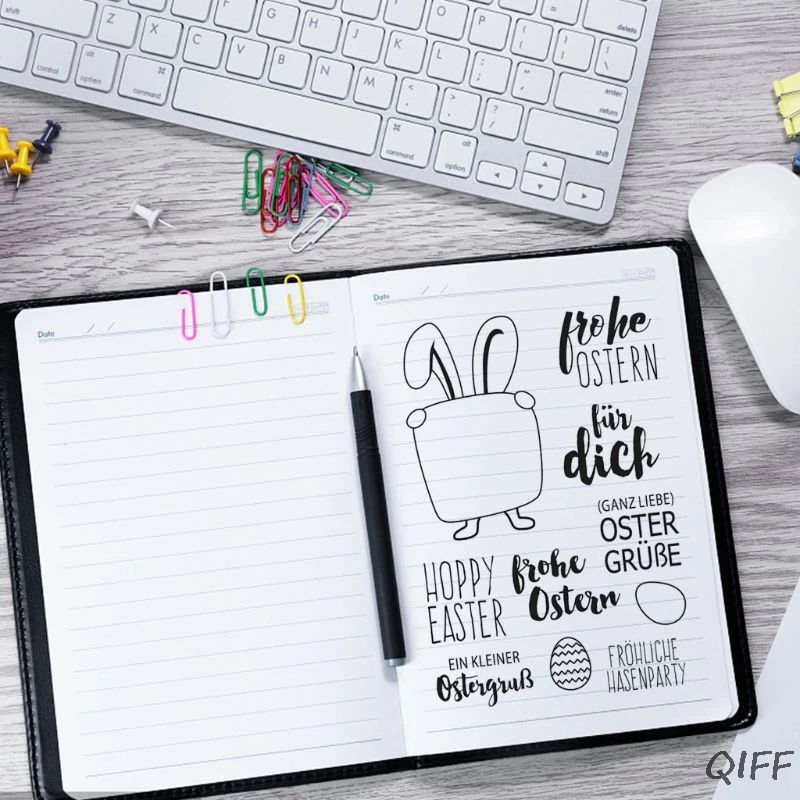 Немецкий Пасхальный силиконовый прозрачный штамп печать DIY Скрапбукинг