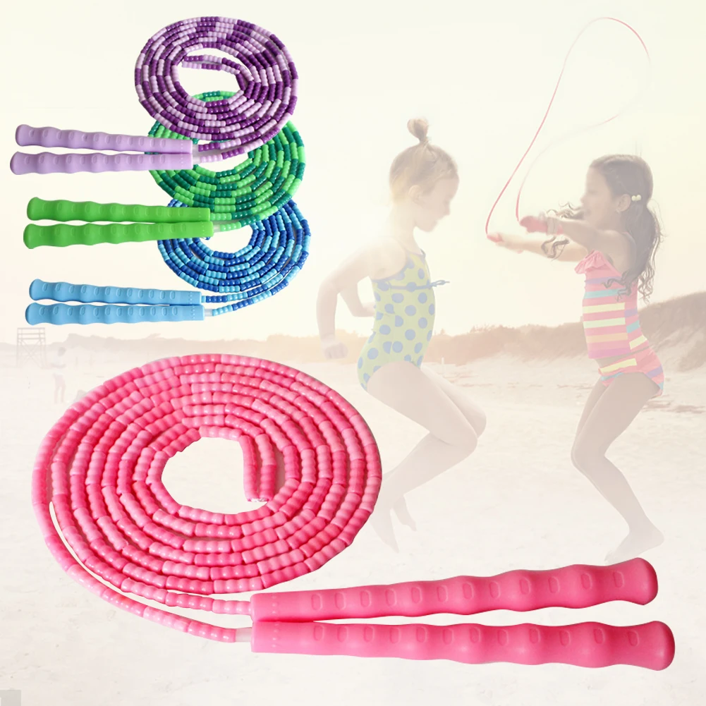 

Skipping Rope Segmented Gym Fat Burning Professional Yoga Non-slip Handle Kids Adults Soft Beaded Fitness Training Workout
