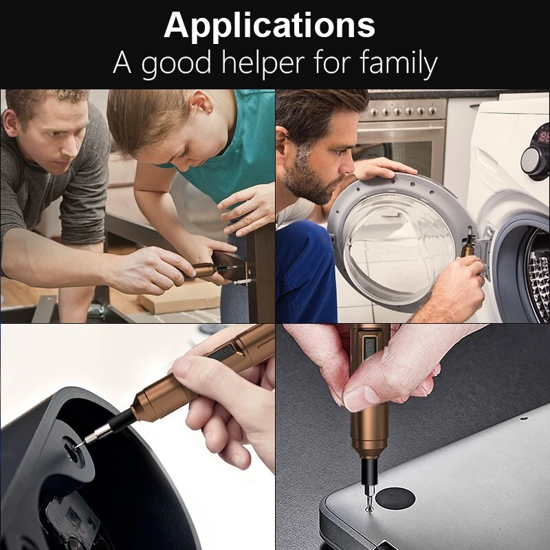 usb cordless recharge electric screwdriver 4v multifunctional screwdriver for household mobile phone furniture electrical repair free global shipping