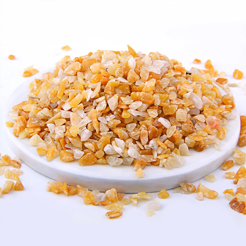 Yellow Aventurine Разноцветные Бусины 3-5 мм, 20 г, 50 г, 100 г, смешанный природный гравий, кристалл, бисер, неправильный энергетический драгоценный камень, бусины для рыбного бака, бонсай, украшение - Цвет: Yellow Aventurine