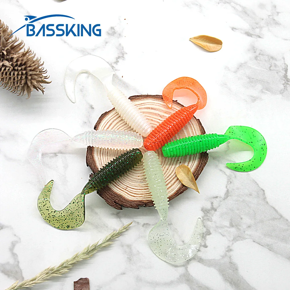 BASSKING мягкие приманки 20 шт. 60 мм/2g 70 мм/3 2 г силиконовые искусственные рыболовные Para