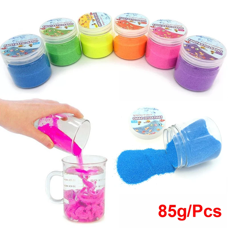 

6 шт./лот не мокрый волшебный песок для детей, сделай сам, нетоксичный Космический песок ручной работы, образовательная игрушка-слайм для дет...