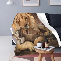 my family and i lion blankets flannel textile decor love cute multifunction soft throw blankets for bedding office bedspreads