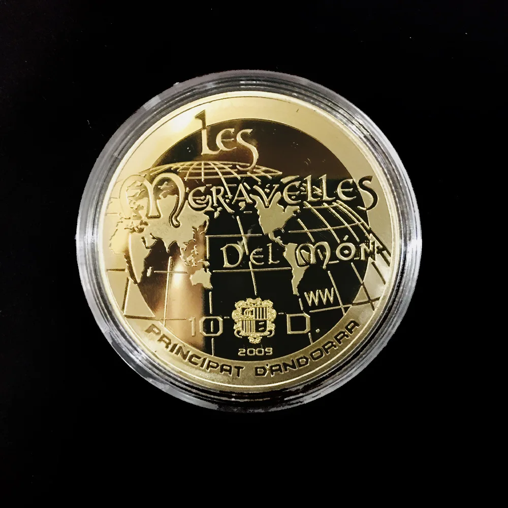 

Statue of Jesus Servant of Christ Painted Commemorative Coins Savior of Brazil Faith Badge Gold Plated Collection Specie