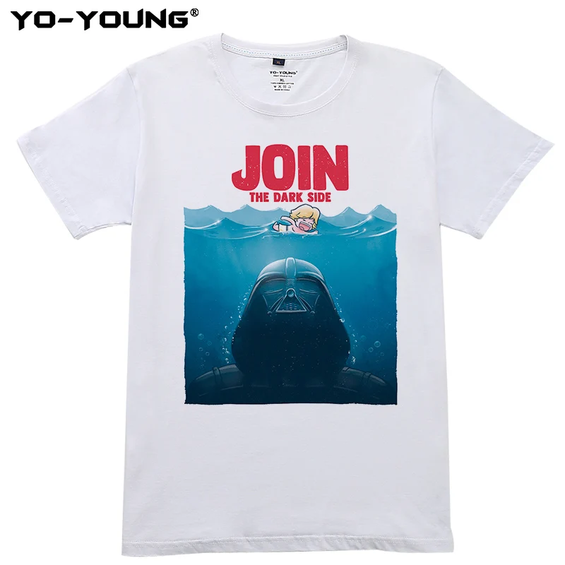Забавная футболка Unsex 100% хлопок Join The Dark Side цифровая печать Повседневная летняя