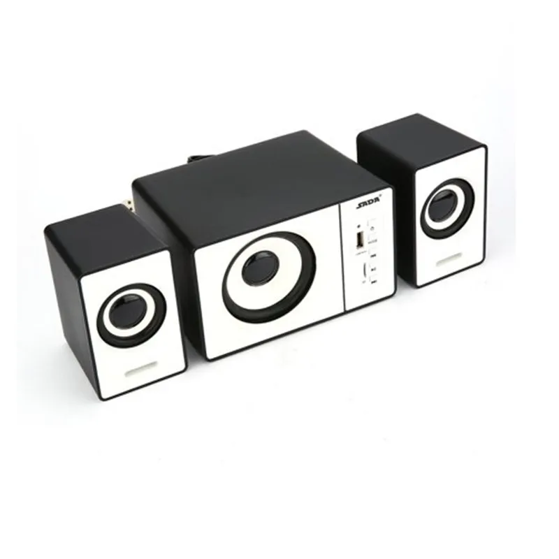 Белый SADA D-200D USB динамик сабвуфер ноутбук компьютер аудио Мультимедиа bluetooth динамик 3,5 мм u-диск мини-карта флэш памяти TF - Цвет: Белый