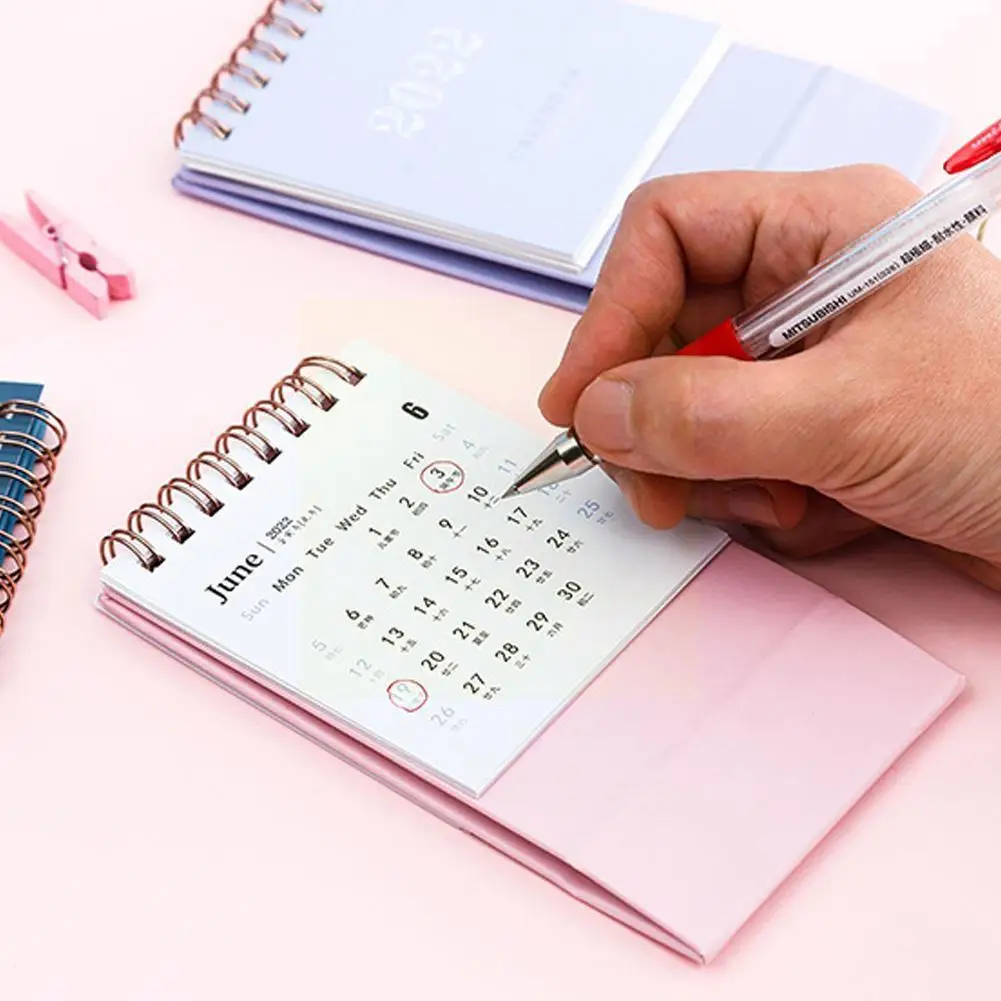 

2022calendar Book Mini Desktop Desk Calendar Simple Calendar Design Planner Notes Agenda Year Daily Memo Organizer This Sch C3w1