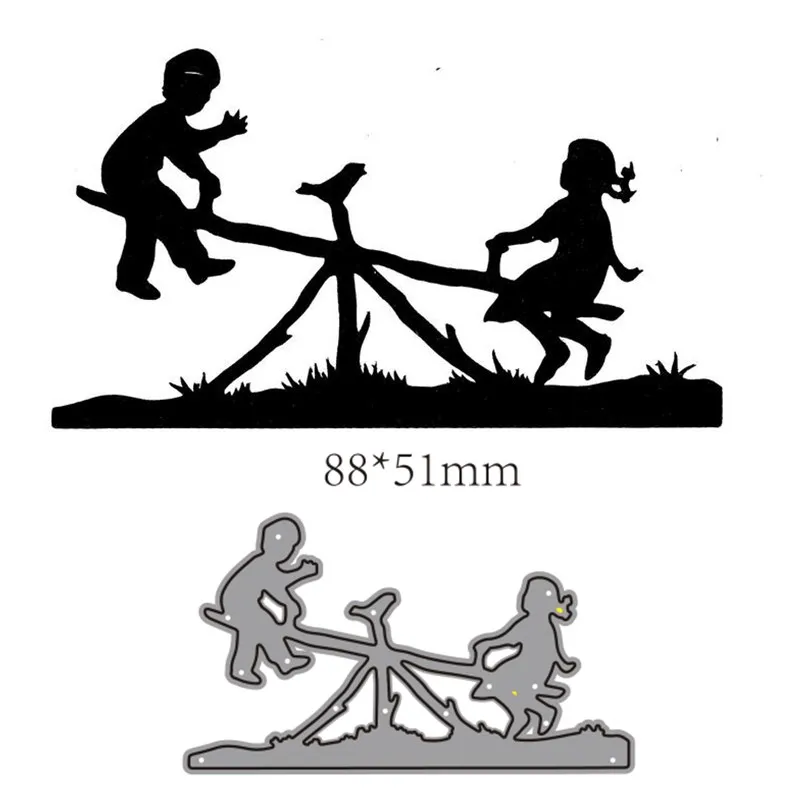 

Металлические Вырубные штампы вырезанная форма seesaw украшение для скрапбукинга бумаги рукоделия ножа форма лезвие перфоратор трафареты шт...
