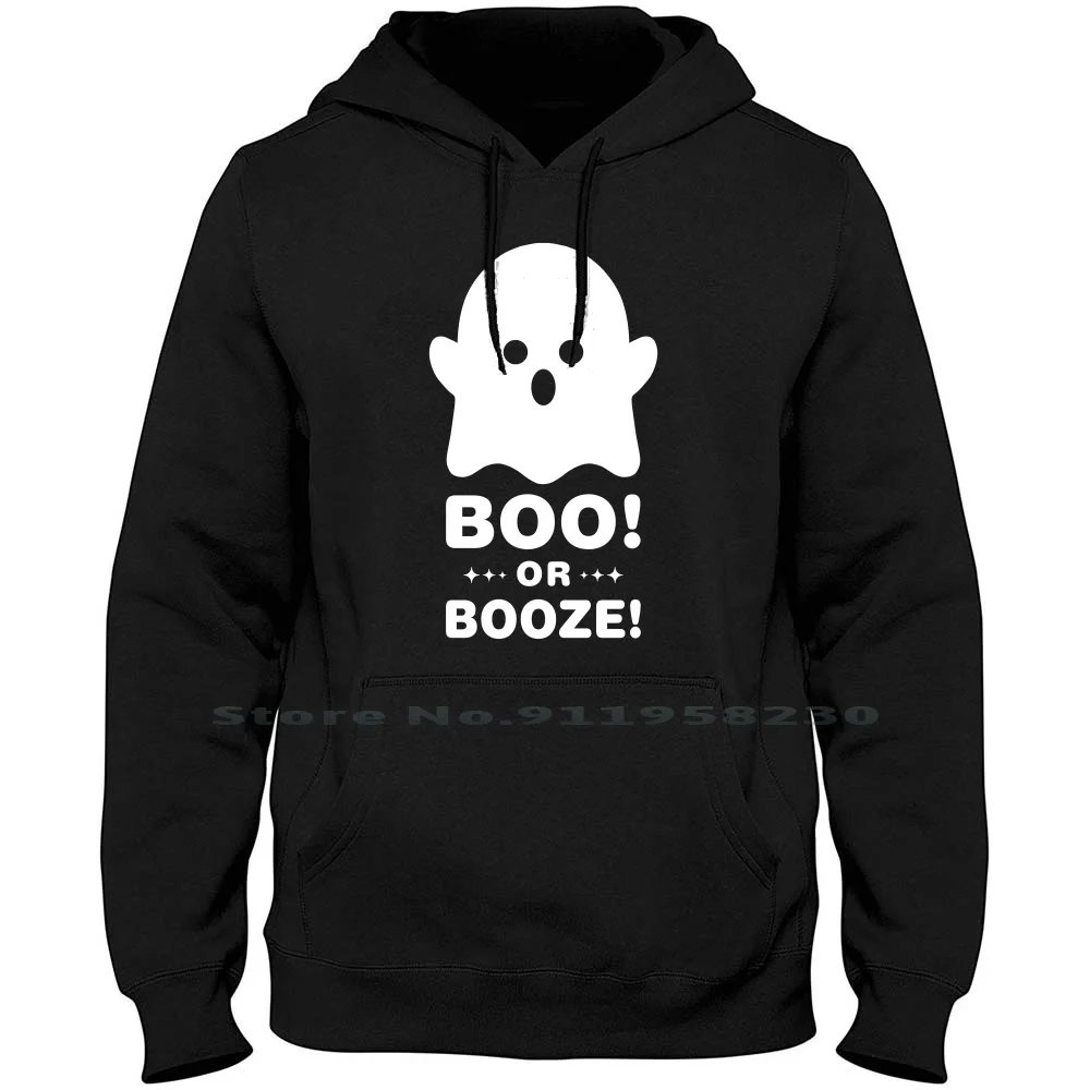 

Boo Or Booze Men Women Hoodie Pullover Sweater 6XL Big Size Cotton Halloween Drinking Creepy King Host Boo St Me