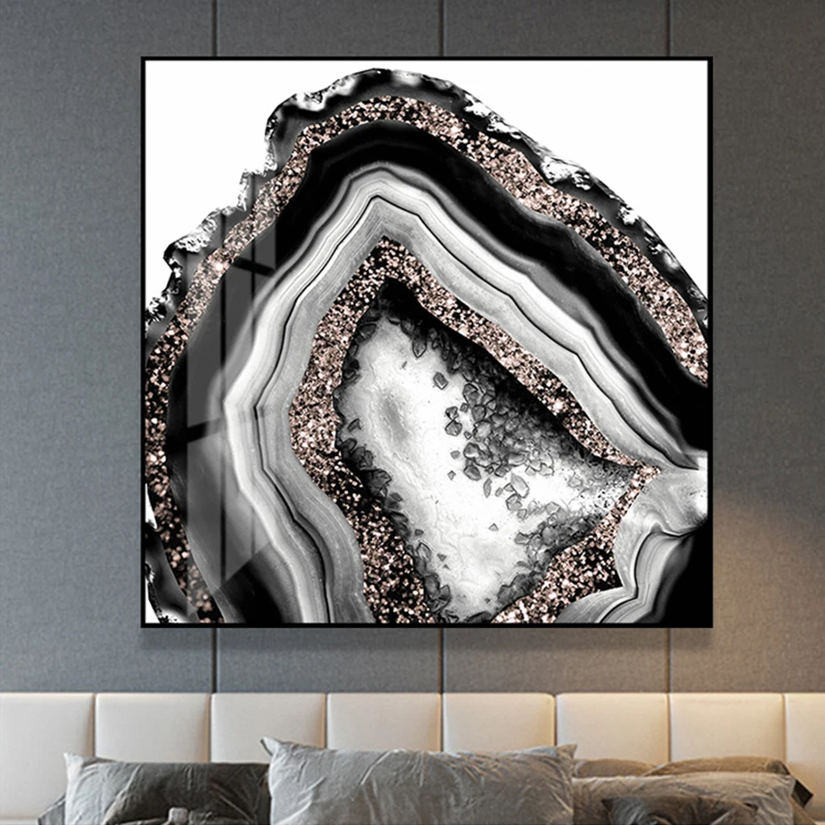 

Modern Abstract Marble Wall Art Canvas Painting Office Poster and Print Pictures for Living Room Interior Home Decoration