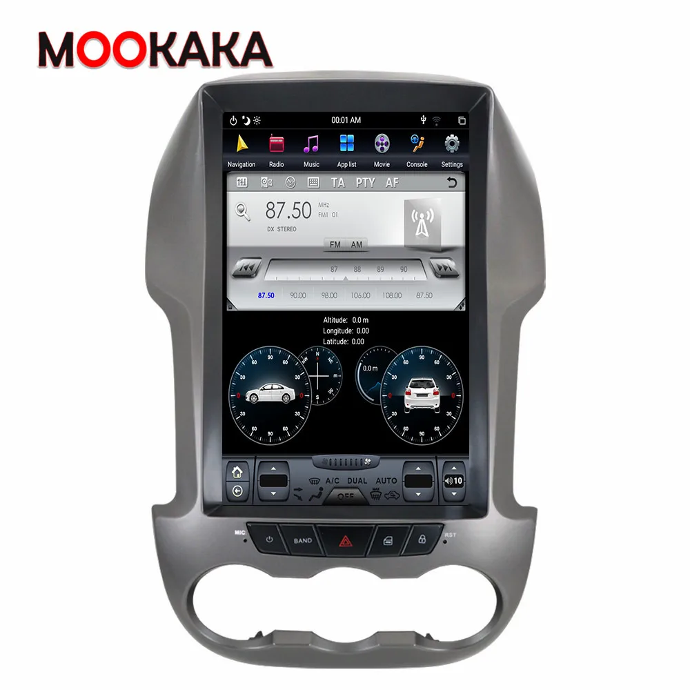 128G экран Теслы для 2011-2016 Ford Ranger Android 9 0 головное устройство Автомобильный