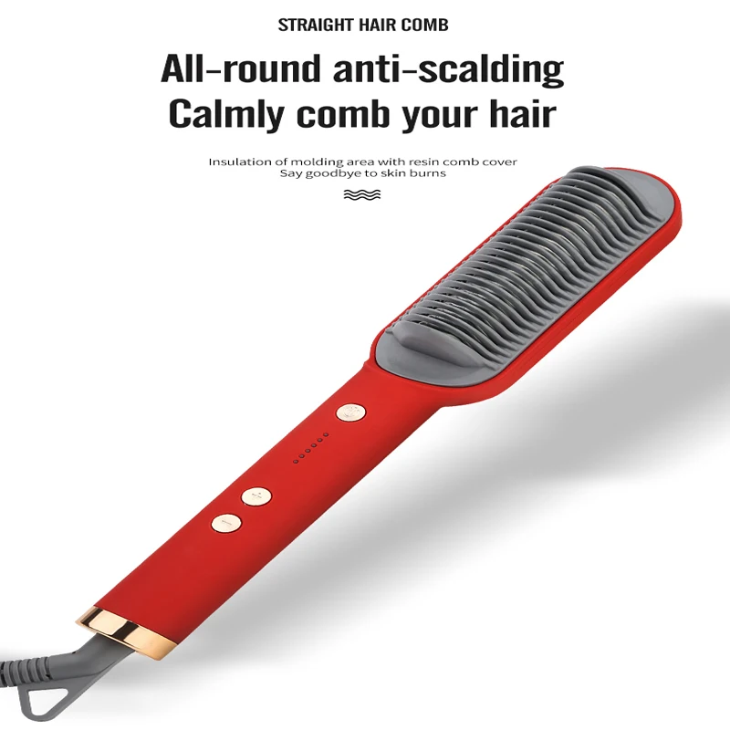 

Hair Straightener Temperature Ionic Brush Straighteners Comb Curling Iron Hair Curler Adjustment for Women Hair