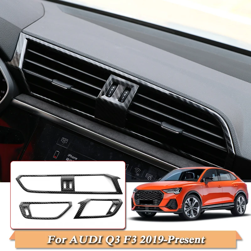 

ABS For Audi Q3 F3 2019-Present Car Styling Internal Outlet Frame Sequin Sticker Interior Air Panel Frame Sequin Accessory