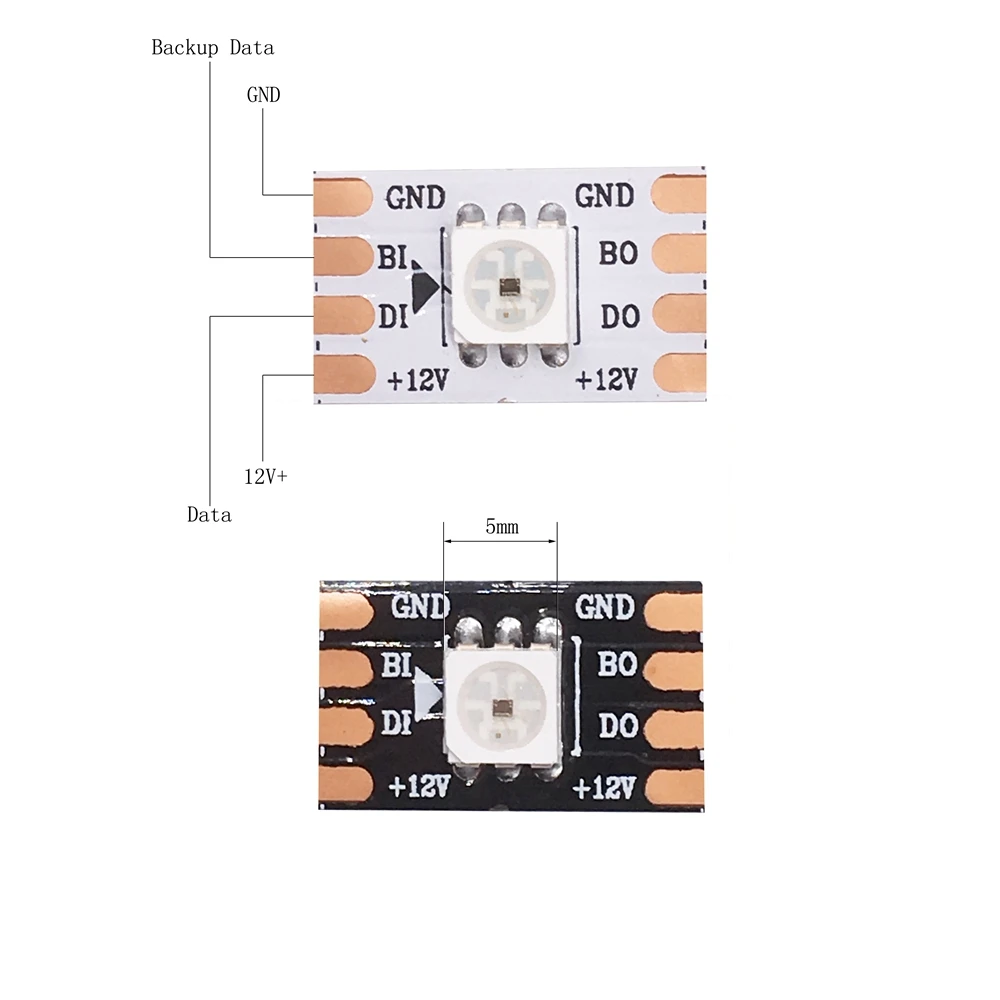 WS2815(WS2812B WS2813 обновляться) RGB светодиодный Пиксели полосы светильник индивидуально адресуемых СВЕТОДИОДНЫЙ двойной сигнала 30/60/100/144 светодиодный s/m