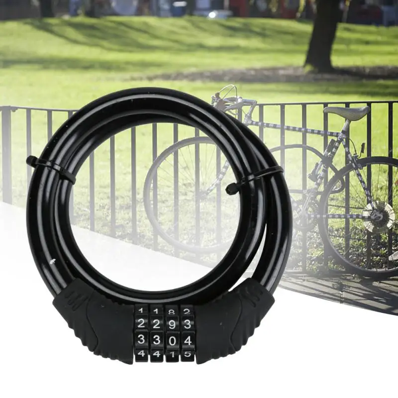 

Combination Number Code Bike Bicycle Cycle Lock 12mm X 600mm Steel Cable Chain Anti-theft Mountain Bike Lock Bicycle Accessories