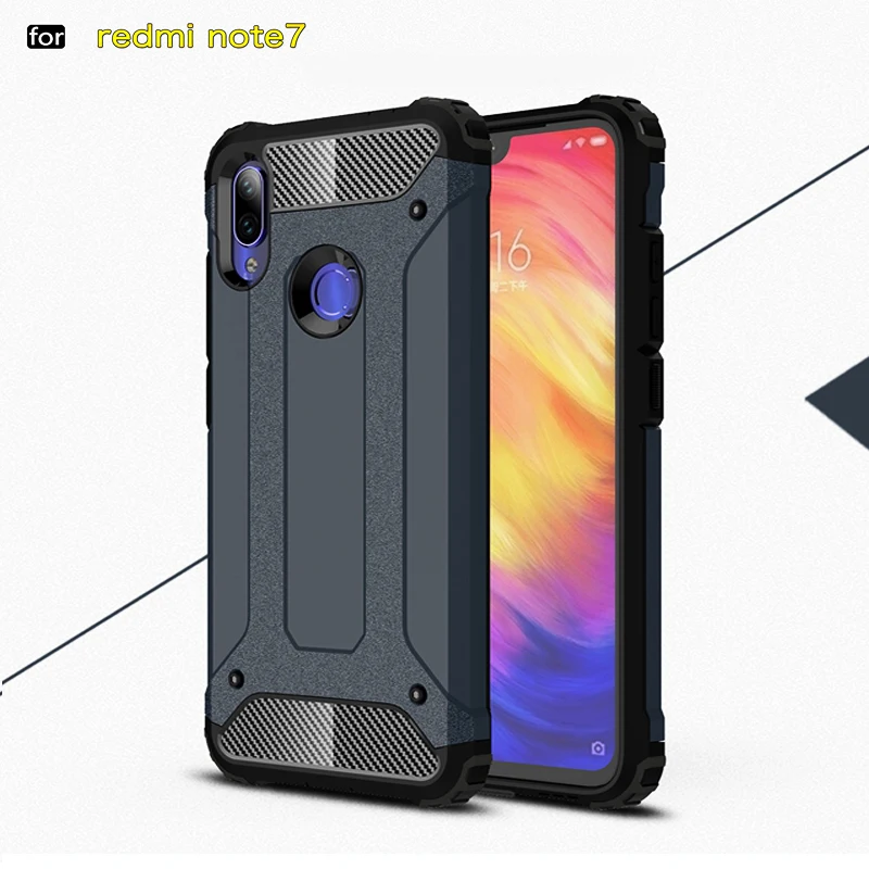 For Xiaomi Redmi 7A Case Armor Hybrid Rubber Hard Cover Xiomi Note 7 8 Pro A K20 | Мобильные телефоны и аксессуары