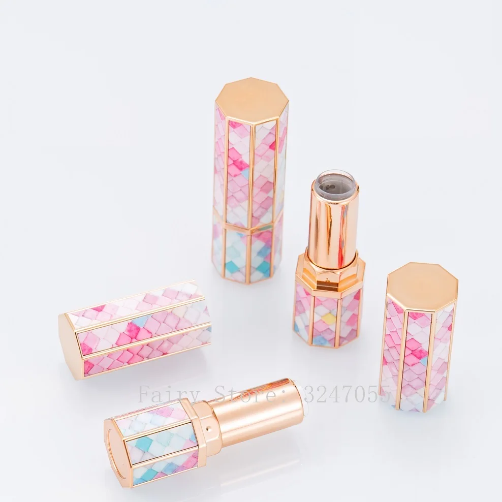 12.1mm 10/30/50pcs Rainbow Octahedron Empty Lipstick Tube Lip Balm Container Shell Packaging Cosmetics Refillable DIY | Красота и