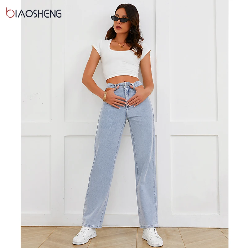

Hollow Out Jeans Women 2021 Mom Jeans High Waist Denim Trousers Fashion Baggy Straight Pants Sexy Boyfriend Jeans Y2k Streetwear